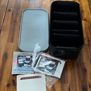 Tupperware MEMORY MATES Large Photo Food Storage 8 Dividers #1718-7 Holds 25 cup